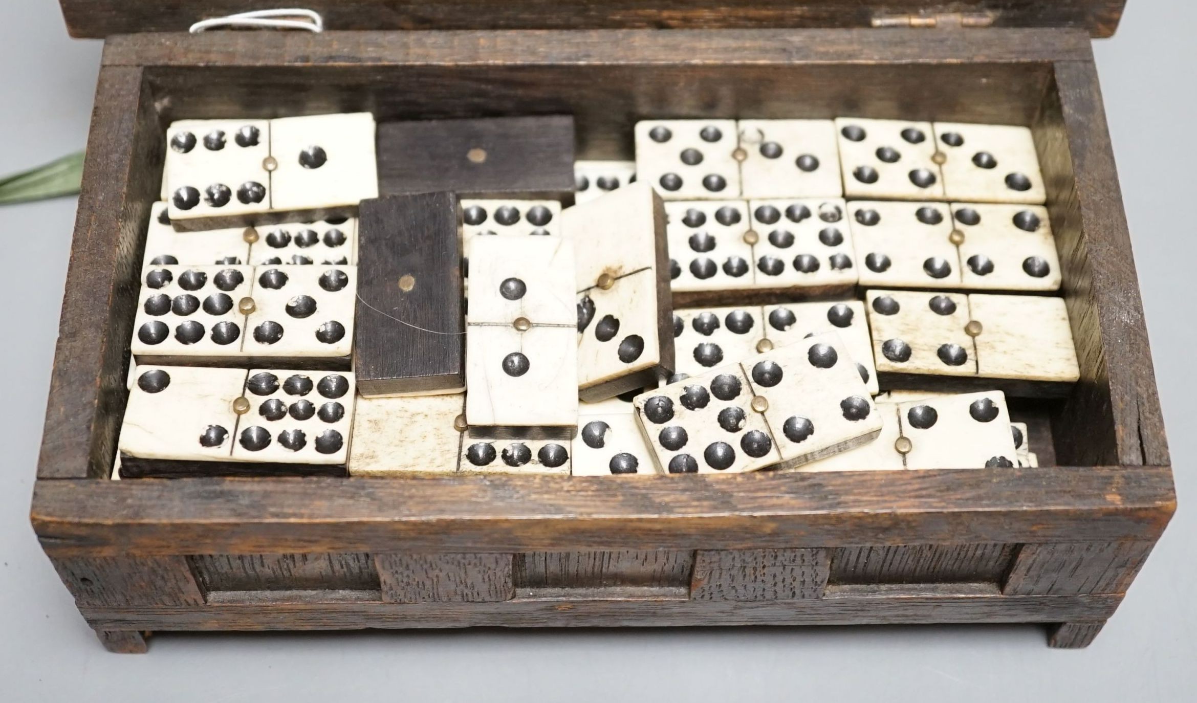 Victorian bone domino set